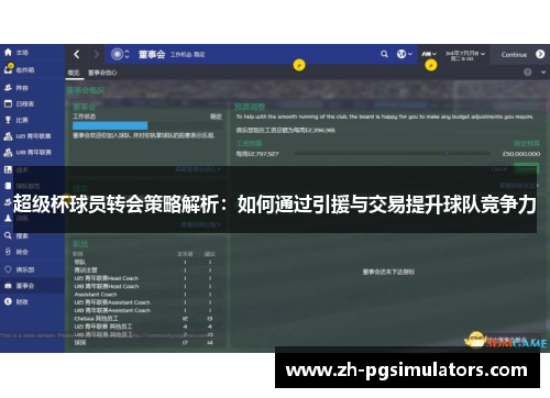 超级杯球员转会策略解析:如何通过引援与交易提升球队竞争力 超级杯球员转会策略解析:如何通过引援与交易提升球队竞争力